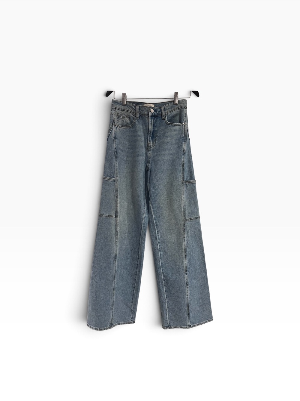 Pacific Sunwear Relaxed Wide-Leg Jeans in Medium Blue